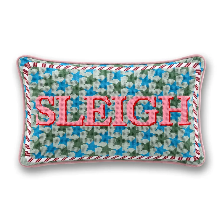 Holiday Needlepoint Pillow