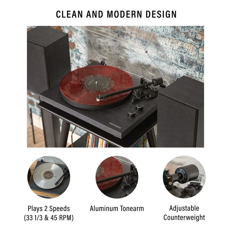 C62 Record Player With Speakers