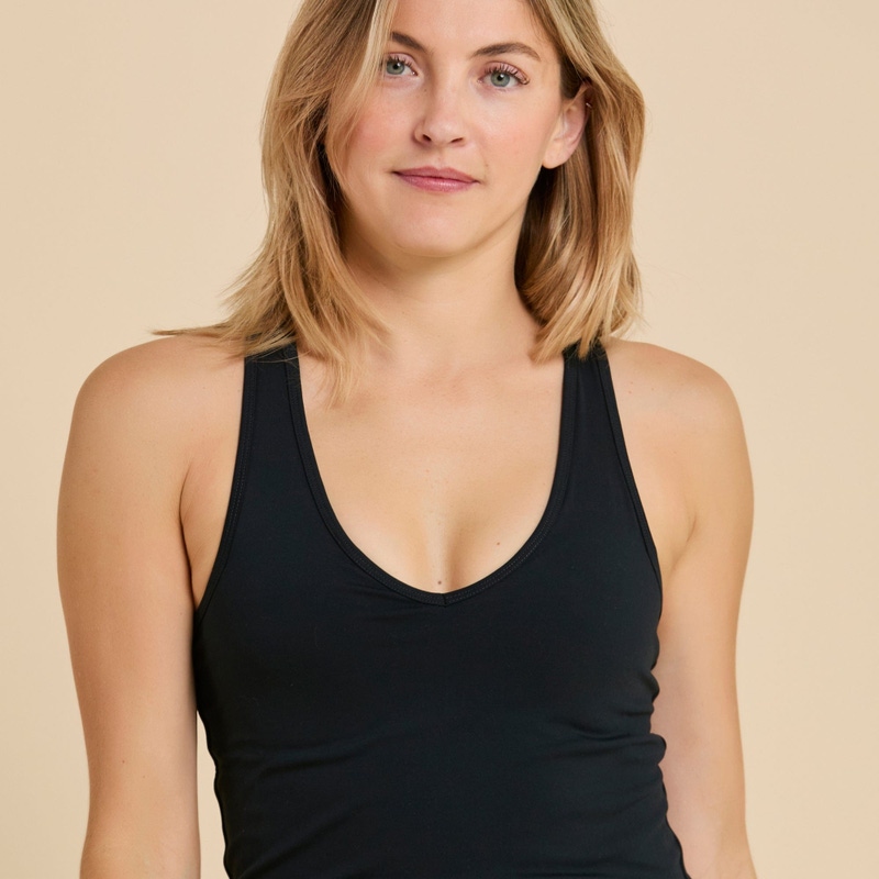 Racerback Sport Dress, Black