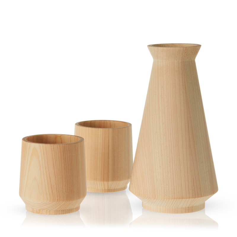 Hinoki Cypress Sake Set