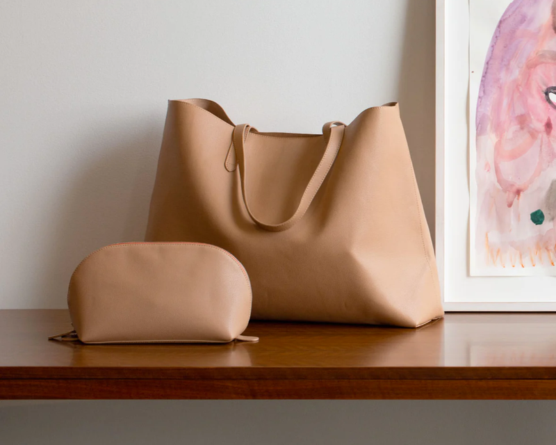 Vegan Leather Large Domed Pouch