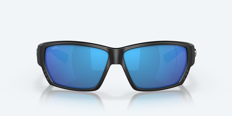 Tuna Alley Polarized Sunglasses, Matte Black/Blue mirror