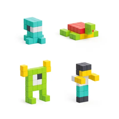 PIXIO 100 Magnetic Block Construction Set 