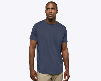 Men's AO Curve-Hem Tee, Pacific Blue