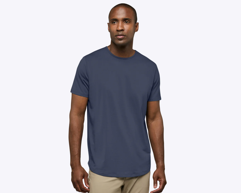 Men's AO Curve-Hem Tee, Pacific Blue
