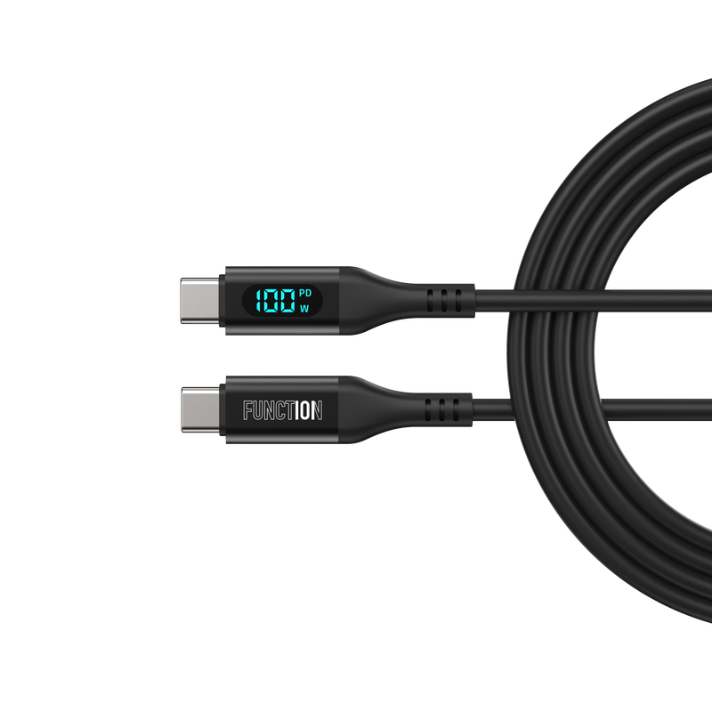 100W Smart Cable USB-C To USB-C with Digital Display 1M