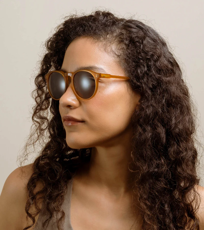 Remmy Unisex Retro Round Polarized Sunglasses, 49