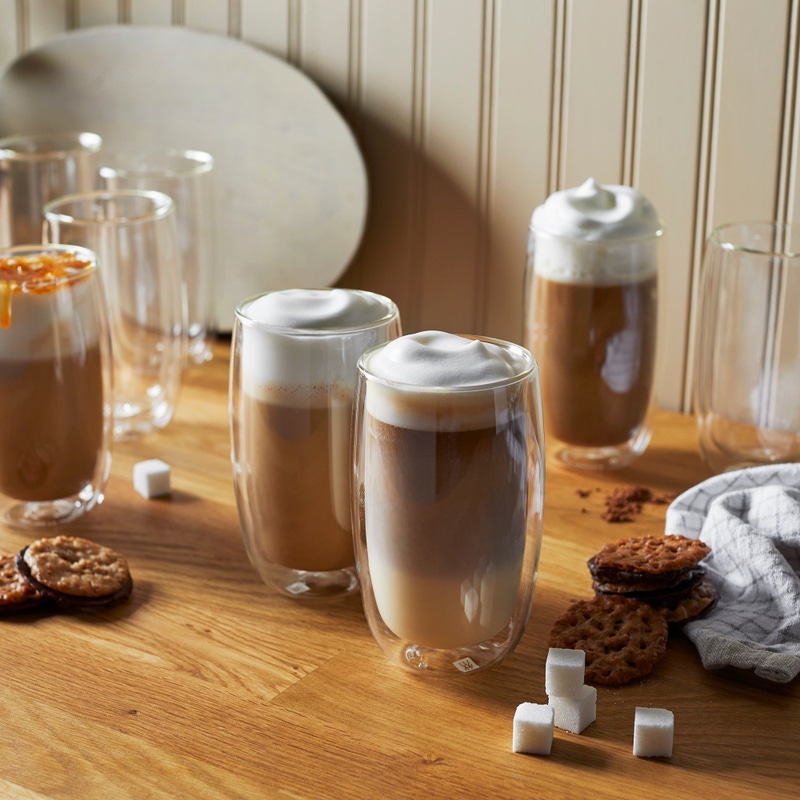 Sorrento 8-Piece Double Wall Latte Glass Set