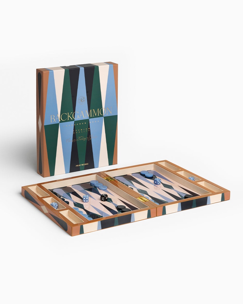 Lacquered Backgammon Set