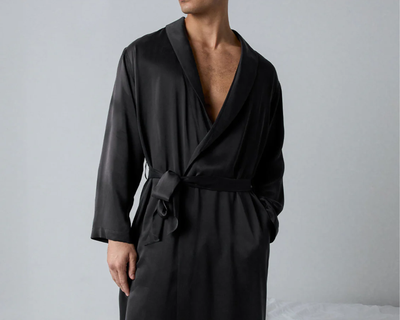 Men's Washable Silk Robe