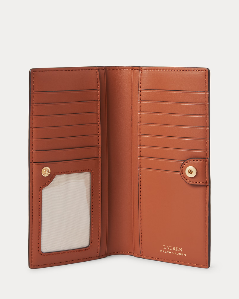 Crosshatch Leather Slim Wallet