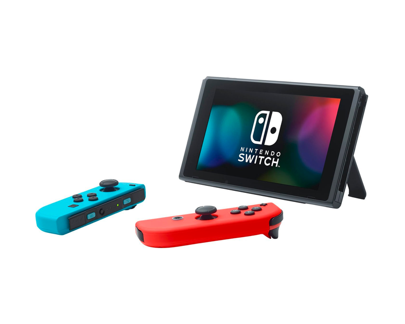 Switch with Neon Blue and Neon Red Joy‑Con