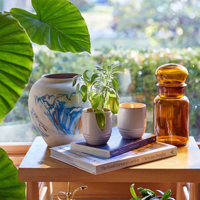 Branded Garden Vibes Candle/Planter