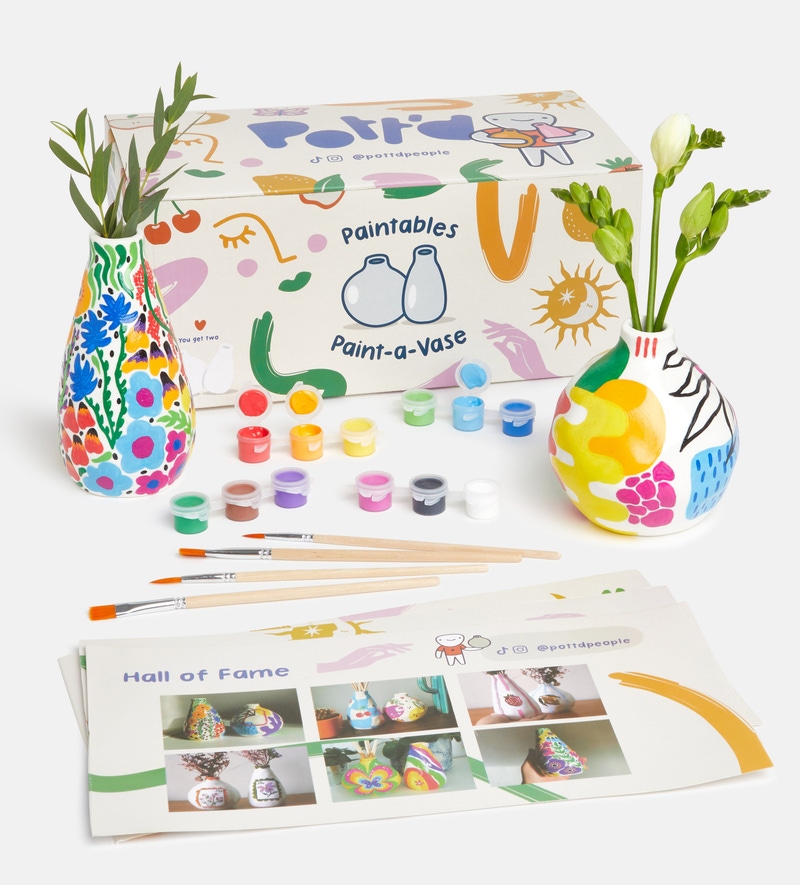 Paint-A-Vase with Paint Pens