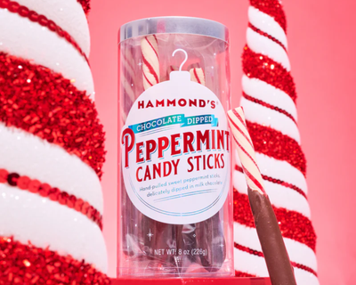 Chocolate Dipped Peppermint Sticks