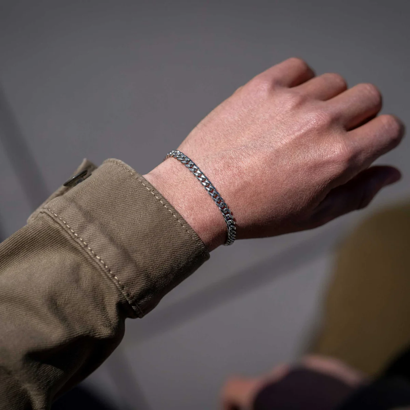 Sterling Silver Cuban Chain Bracelet