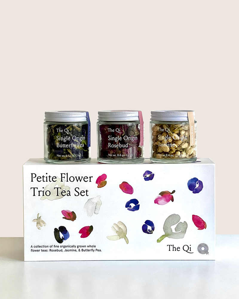 The Qi trio of blooming flower teas - sentimental birthday gift for grandma - $52