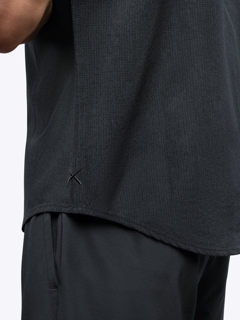 Men's Crossover Button Up, Black