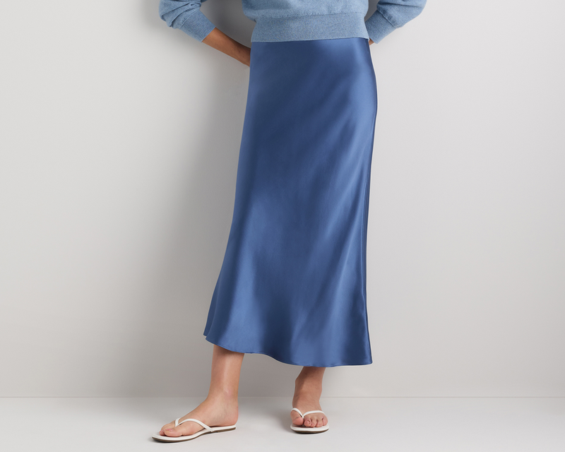 100% Washable Silk Maxi Skirt