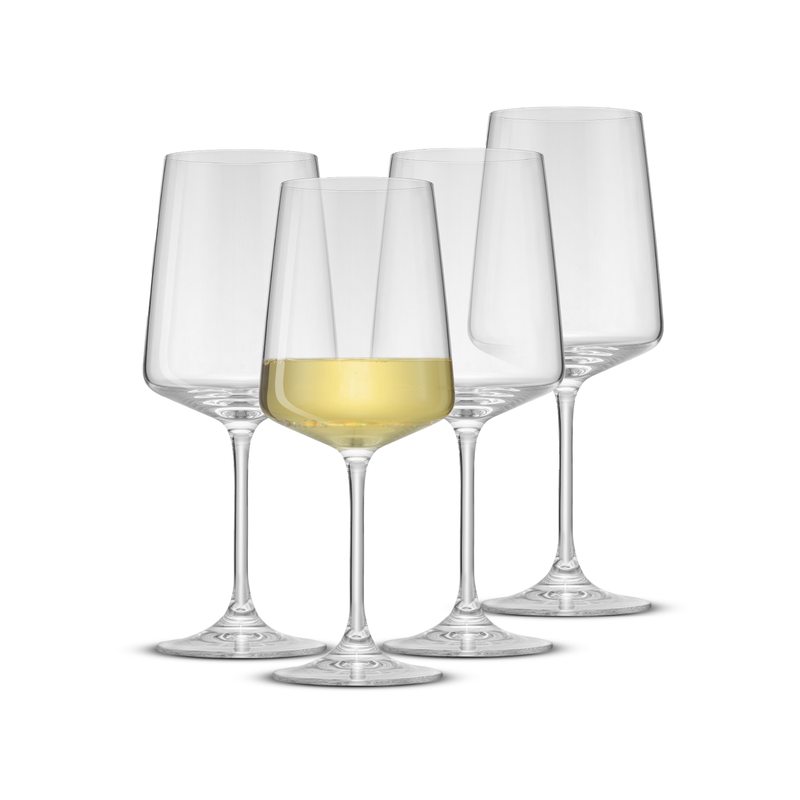 Sidney White Wine Glasses, Set of 4