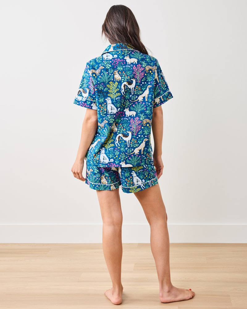Short PJ Set in Must Love Dogs, Indigo