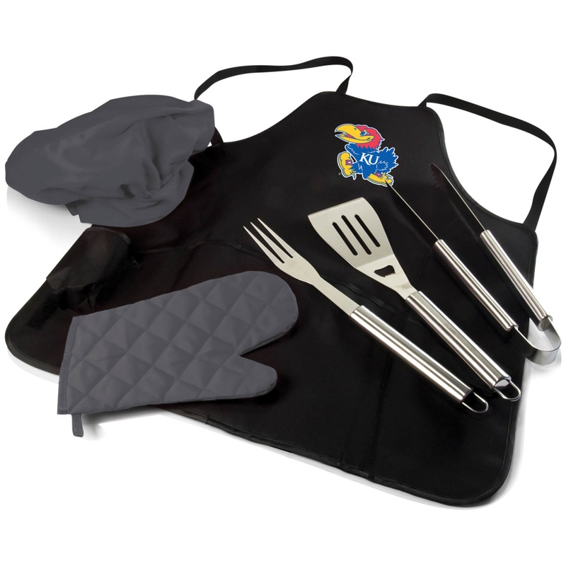 NCAA BBQ Apron Tote Pro Grill Set