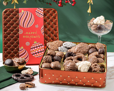Happy Holidays Chocolate Assortment Gift Tin
