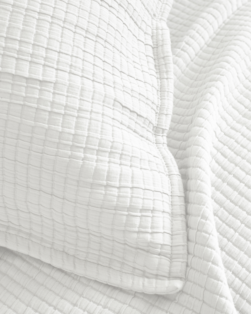 Organic Ribbed Cotton Coverlet, Queen
