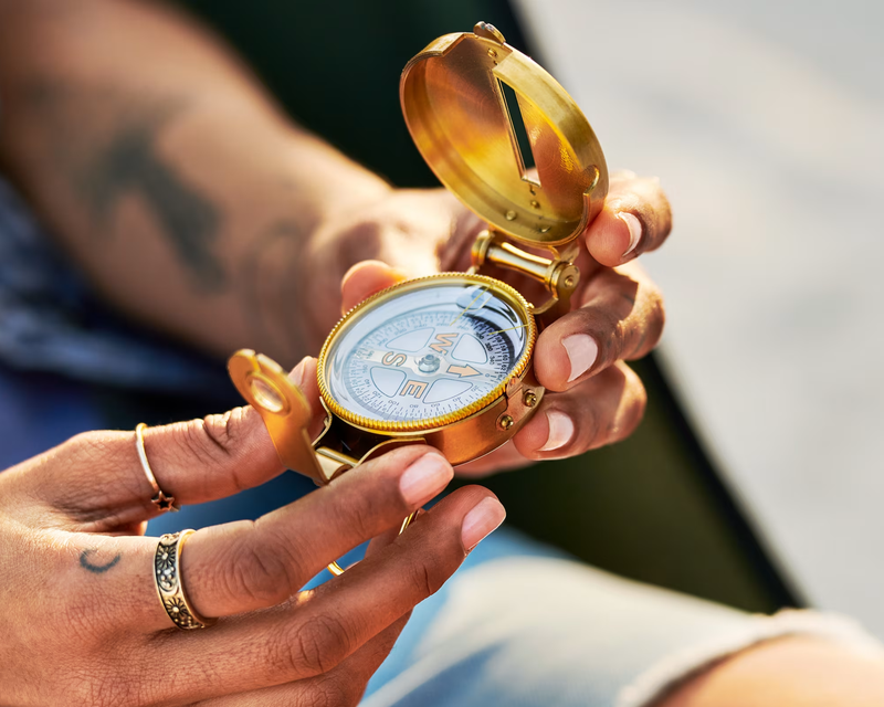 Wren – Brass Compass | Goody