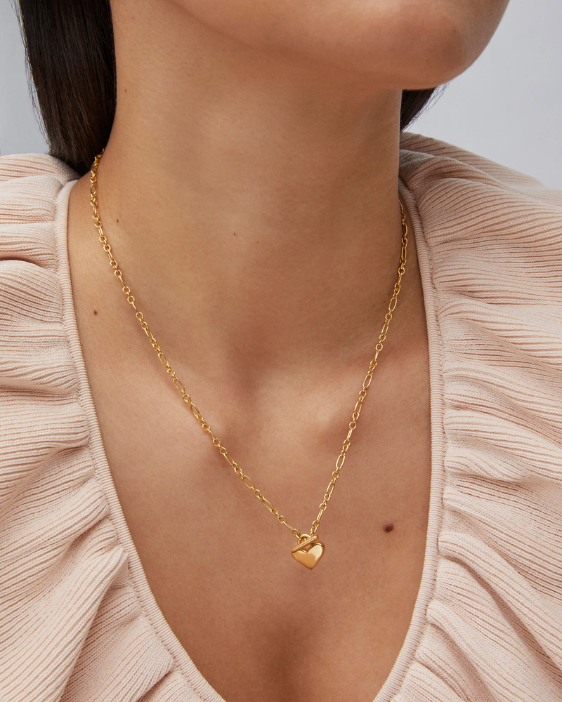 Heart Padlock Pendant Necklace