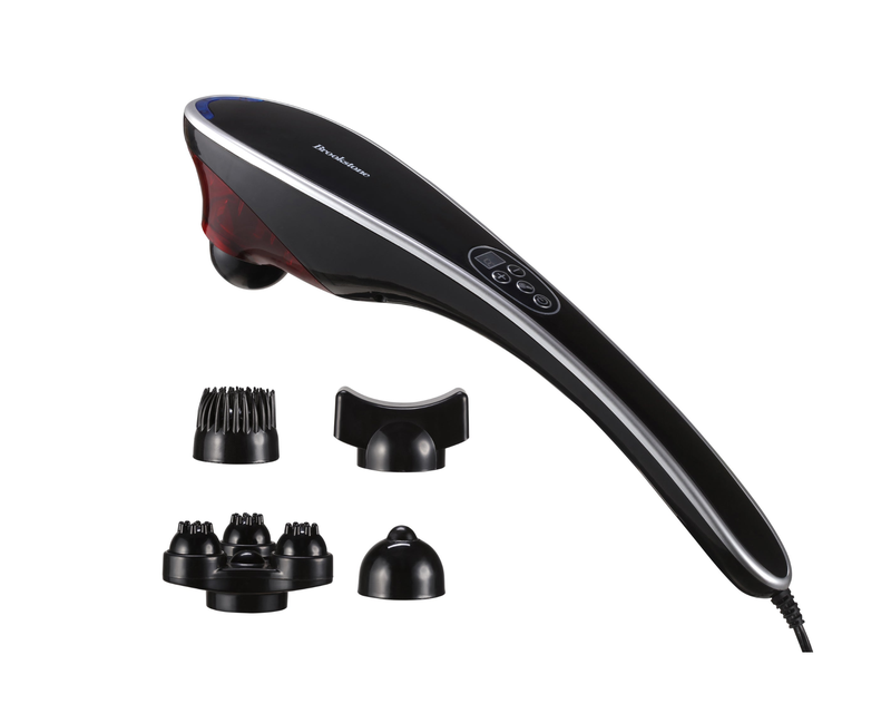 Handheld Percussion Massager with 4 Speeds & Interchangeable Heads