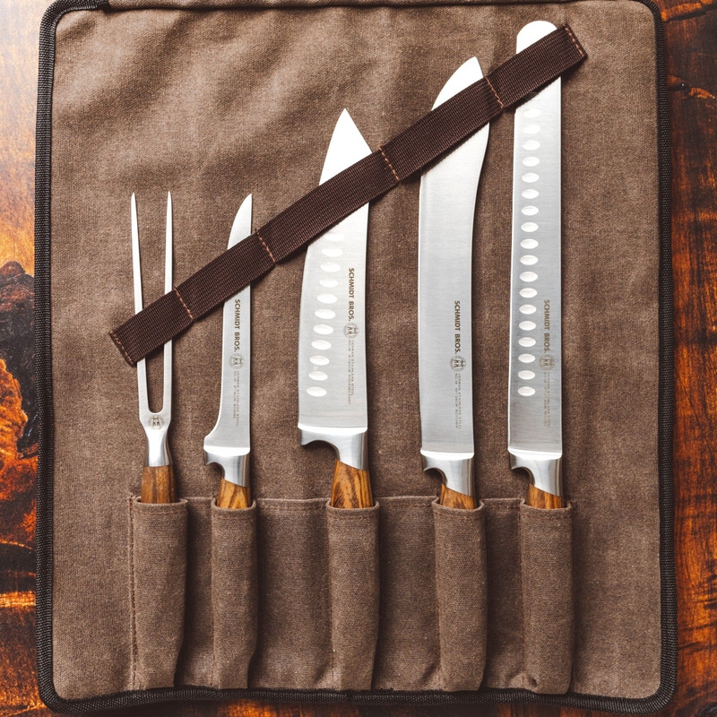 Zebra Wood 6-Piece BBQ Knife Set
