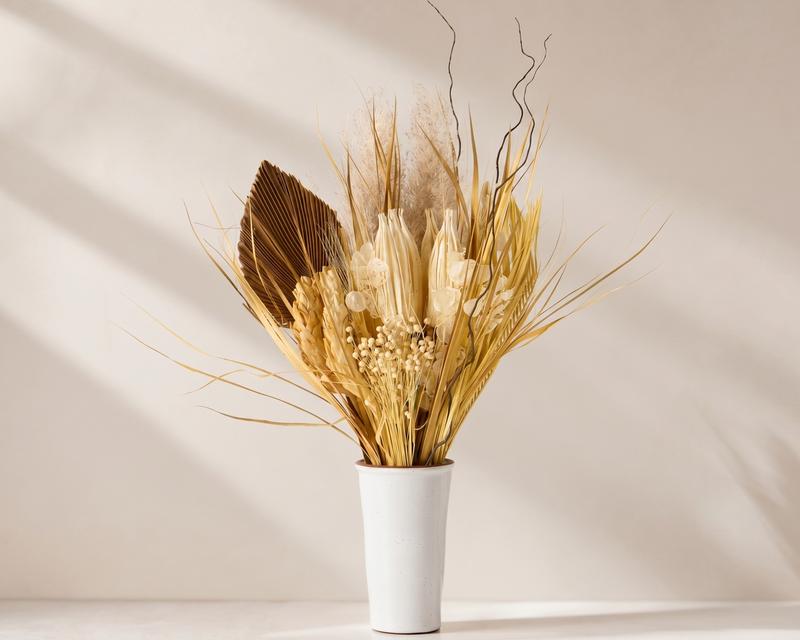 Neutral Palm Dried Bouquet