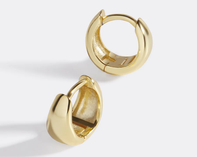 Teardrop Huggie Hoop Earrings