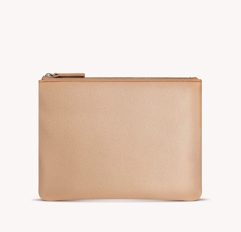 Vegan Leather Zip Pouch