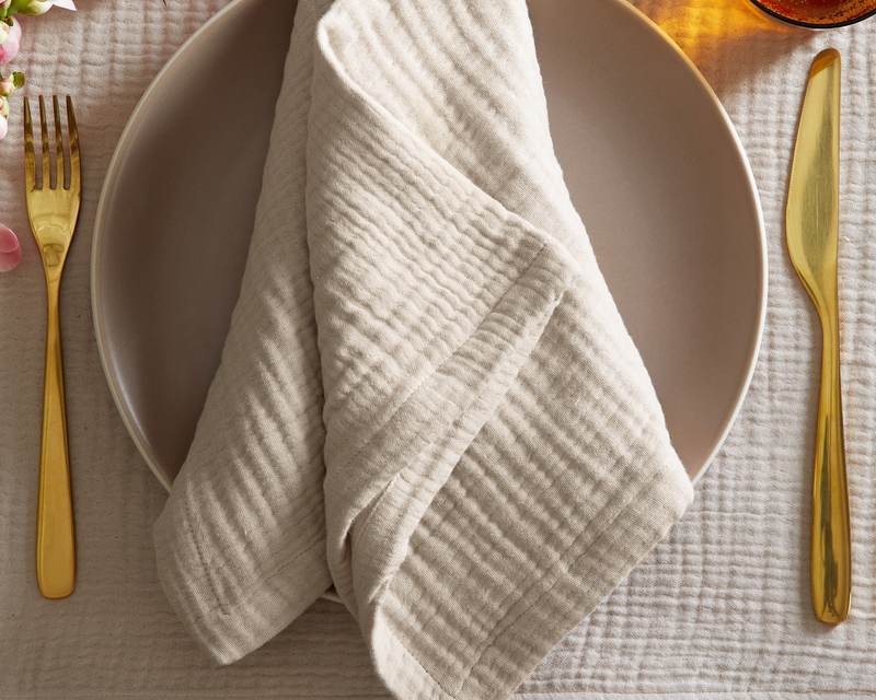 Organic Airy Gauze Napkins, Set of 8