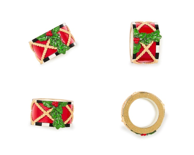 Toyland Drum Napkin Rings, Set of 4