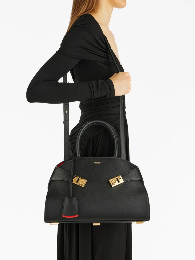 Hug Top Handle & Gancini Wallet Duo, Black