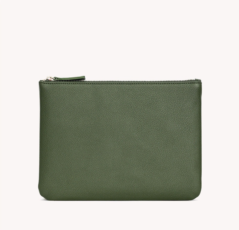 Vegan Leather Zip Pouch