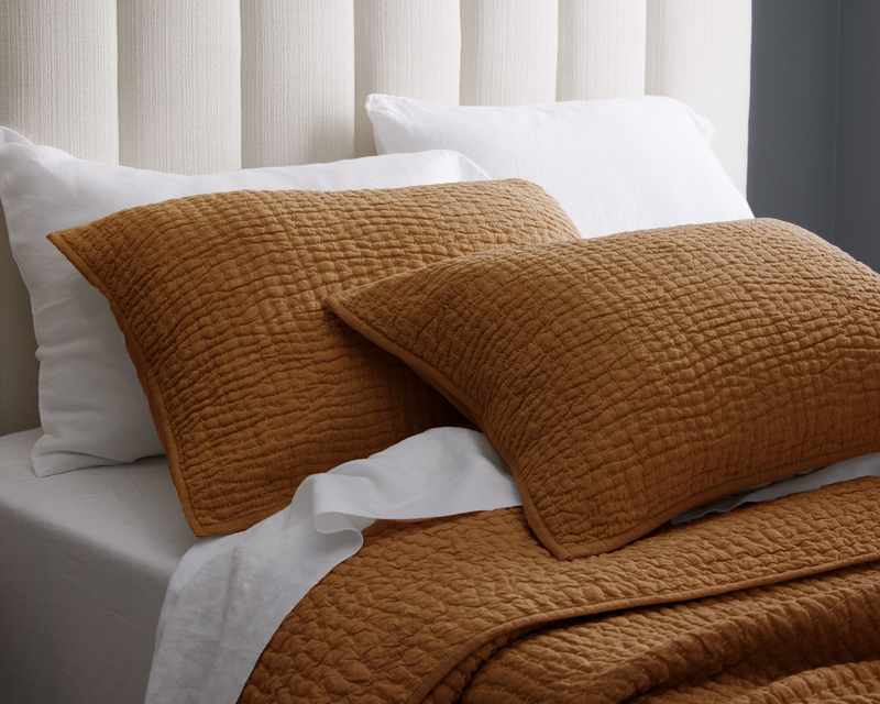 European Linen Cotton Stitch Quilt, King