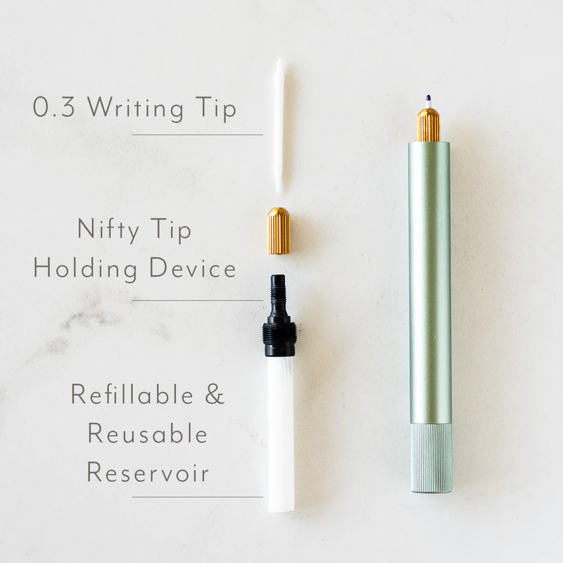 Lumos Mini Refillable Fineliner, Writing and Brush Pen