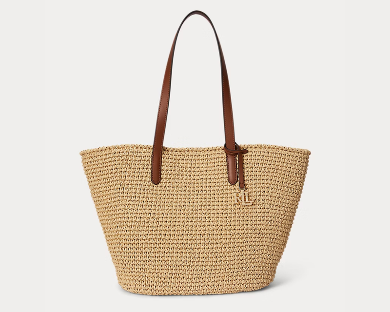 Crocheted Straw Large Lainey Tote Bag