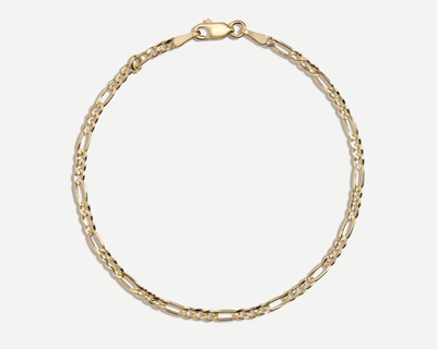 Medium Gold Figaro Chain Bracelet