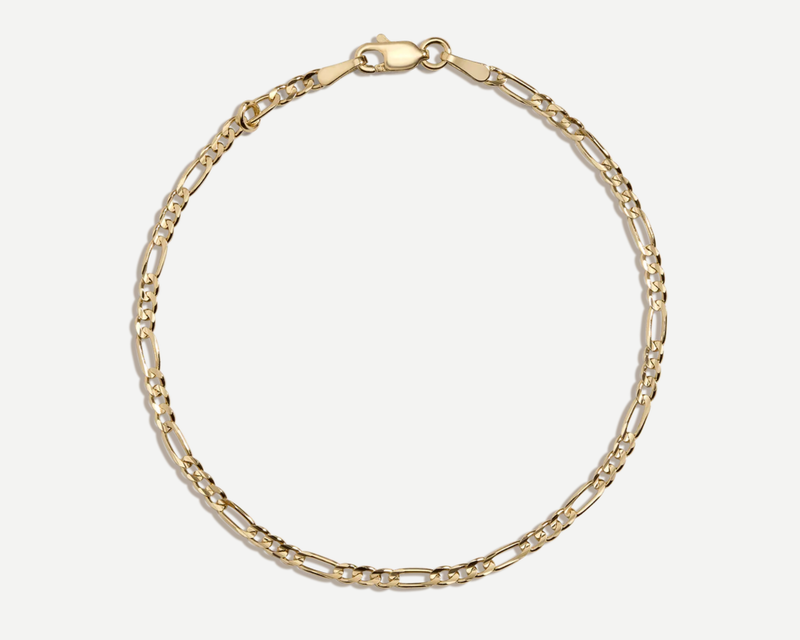 Medium Gold Figaro Chain Bracelet
