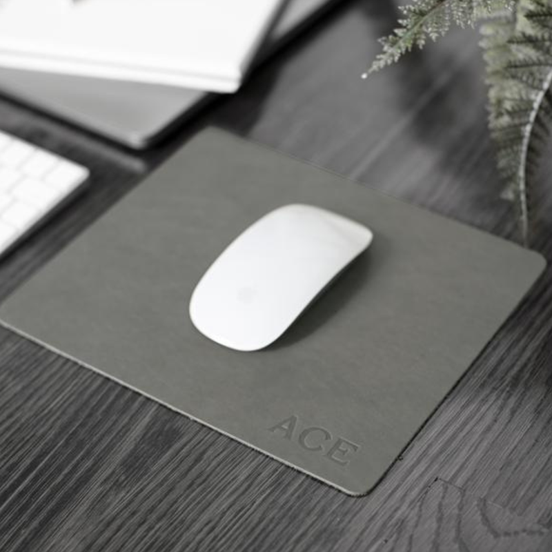 Monogrammed Leather Mousepad