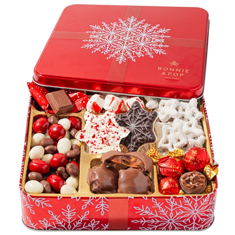 Chocolate & Nuts Holiday Gift Tin