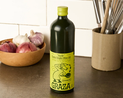 Sizzle Extra Virgin Olive Oil, Glass Bottle