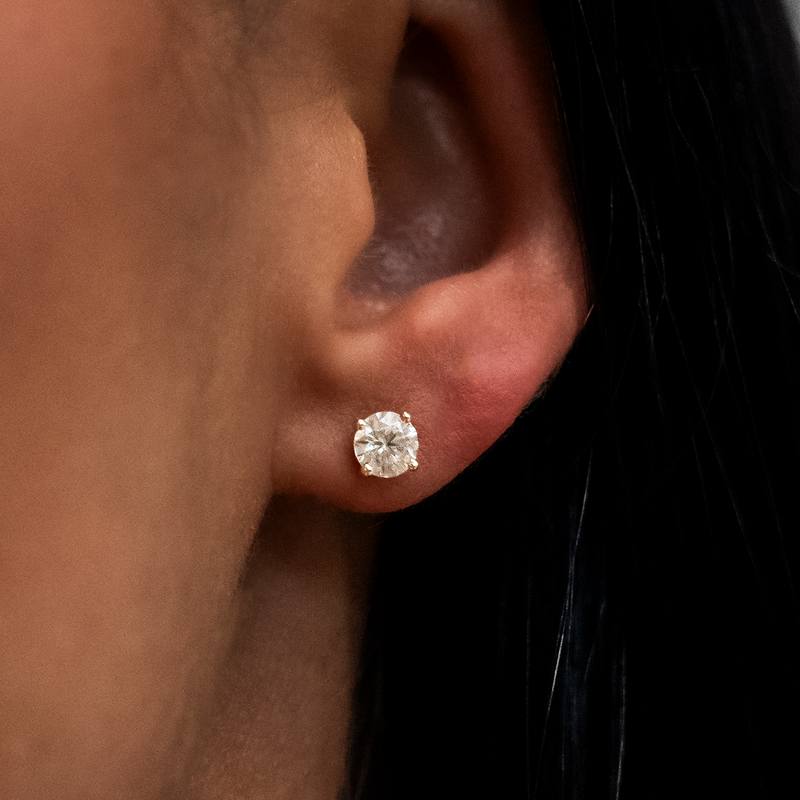 Women's 5mm Round Cut CZ Stud Earrings