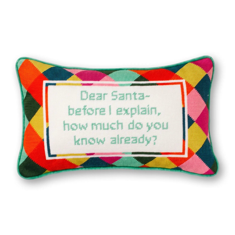 Holiday Needlepoint Pillow