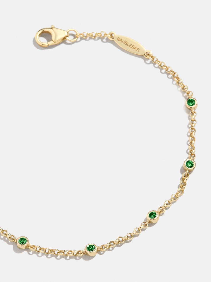 Yasmine 18K Birthstone Bracelet
